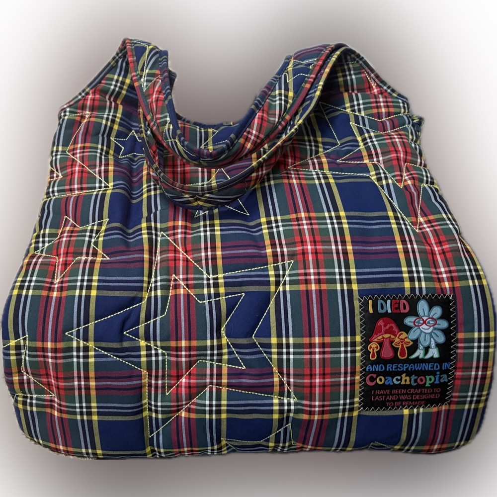NWOT Coach quilted plaid bag